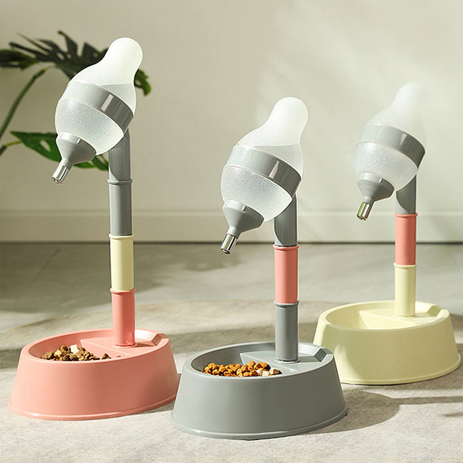Pet Water Geyser Dispenser Bowl • Automatic No-Spill Lick Ball Drinking Fountain • Space-Saving Integrated Design • Hygienic Closed System for All-Day Use