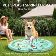 Pet Water Mat, 39.37" Summer Cool Water Sensory Play Mat, Thickened Inflatable Cooling Waterbed, Anti-Scratch Leak Proof Pad for Cats Dogs, Green