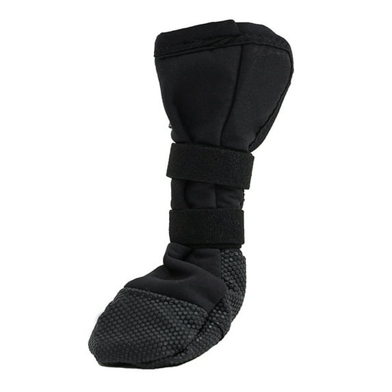 Pet Waterproof Foot Cover For Dog Post-Surgery Protection, Adjustable Bandage Style Pet Paw Sleeve, Black L Size Footwear For Wounded Or Injured Paws, Prevent Licking And