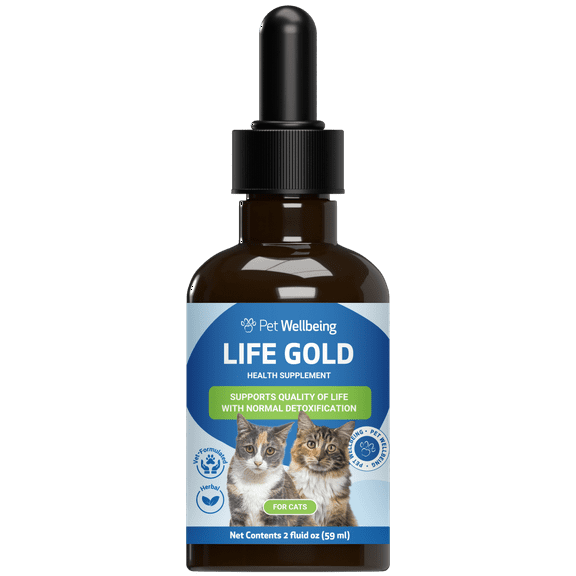 Pet Wellbeing Life Gold for Cats Natural Detox Support for Felines