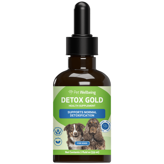 Pet Wellbeing Natural Body Detox for Dogs - Life Gold  2oz (59 ml)