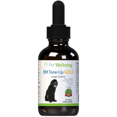 Pet Wellbeing Natural Canine Diarrhea Support - BM Tone-up Gold for Dogs 4oz (118ml)