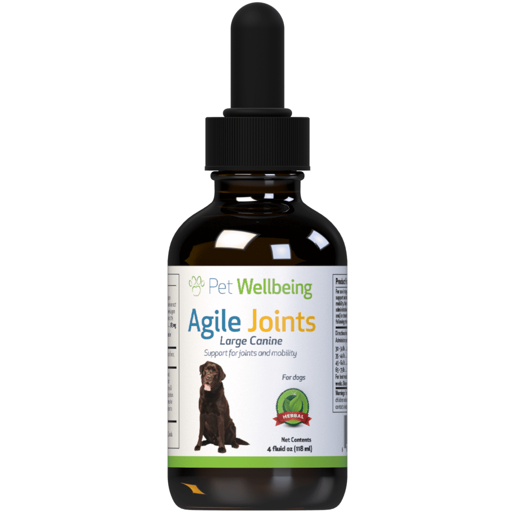 Pet Wellbeing Natural Dog Arthritis Hip and Joint Support - Agile Joints 4oz (118ml)