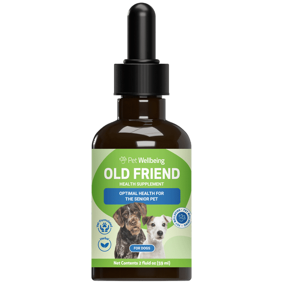 Pet Wellbeing Natural Immune System Support for Old Dogs - Old Friend 2oz (59ml)