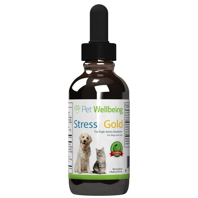 Pet Wellbeing Stress Gold for High Stress Situations in Dogs 2oz