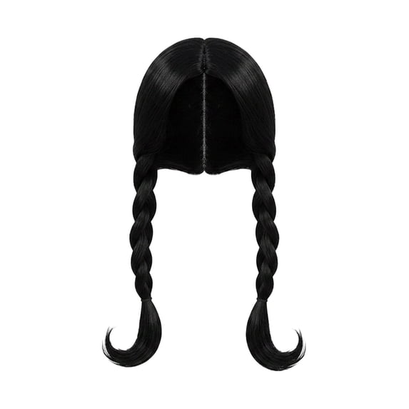 Pet Wig For Halloween Costume And Photos, Funny Dog Wig With Adjustable Band, Cat And Dog Hairpiece For Halloween Parties And Holidays,Black - 37Cm