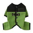 thumbnail image 1 of Pet Winter Clothes M Size Green Four Legged Fleece Warm Apparel for Dogs and Cats with Easy Walk, 1 of 6