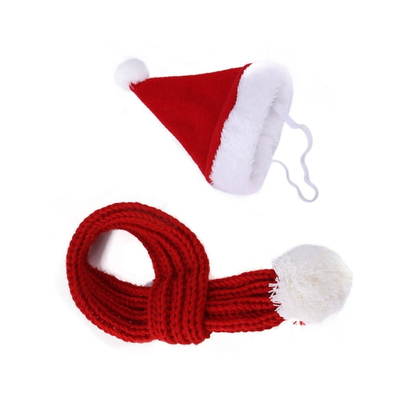 Pet Winter Clothes Set Regulable Pet Santa Costume Soft Plush Pet Wear Gears for Family Photos