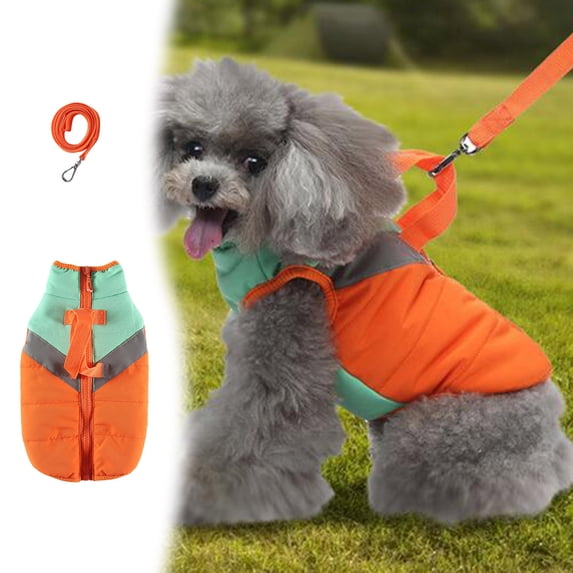 Pet Winter Coat Breathable Comfortable Warm Dog Jacket Cotton Padded Coat for Small Medium Large Dogs Outdoor Winter Activities Polyester Material (L)