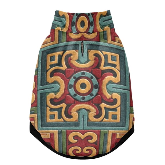 Pet Winter Coat Snow Zipper Clothing Cold Weather Dog Vest Warm Puppy Coat Aztec-style