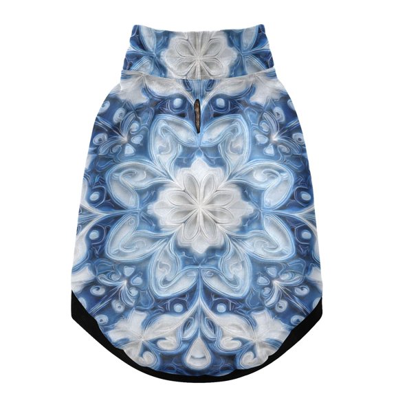 Pet Winter Coat Snow Zipper Clothing Cold Weather Dog Vest Warm Puppy Coat Blue Snowflake