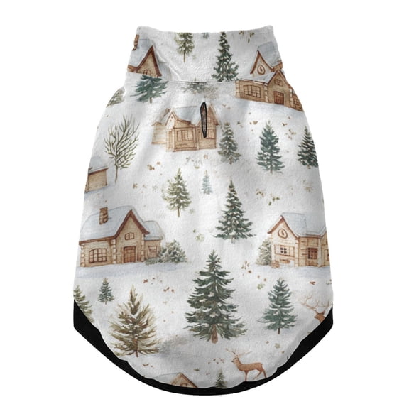 Pet Winter Coat Snow Zipper Clothing Cold Weather Dog Vest Warm Puppy Coat Cozy Christmas Pattern