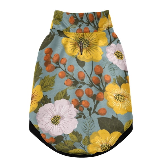 Pet Winter Coat Snow Zipper Clothing Cold Weather Dog Vest Warm Puppy Coat Floral Pattern