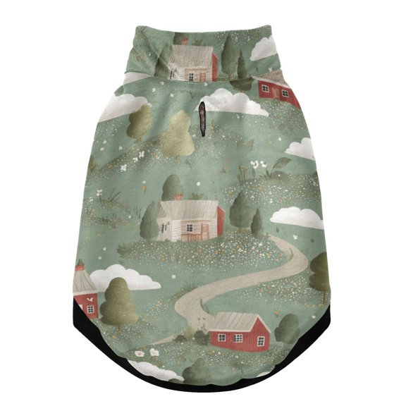 Pet Winter Coat Snow Zipper Clothing Cold Weather Dog Vest Warm Puppy Coat White Flowers Scattered