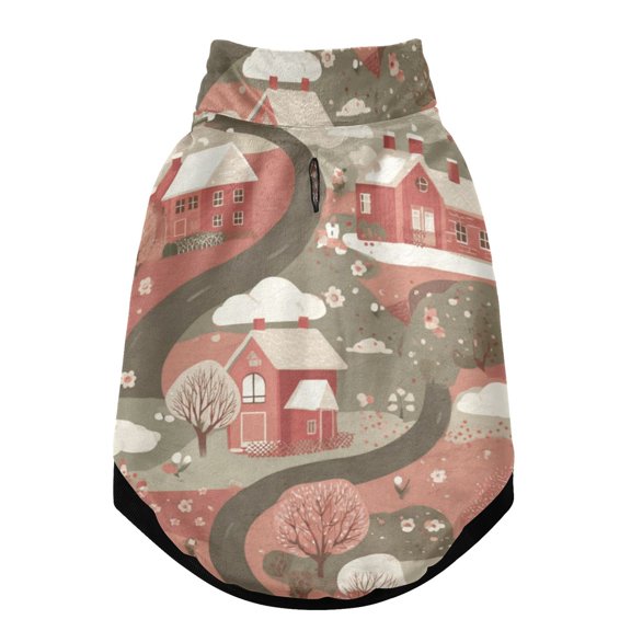 Pet Winter Coat Snow Zipper Clothing Cold Weather Dog Vest Warm Puppy Coat Winding Roads