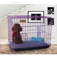 thumbnail image 1 of Pet Wire Folding Cage Dog Crate with Pull out Tray, Purple, 23"×15"×19", 1 of 4