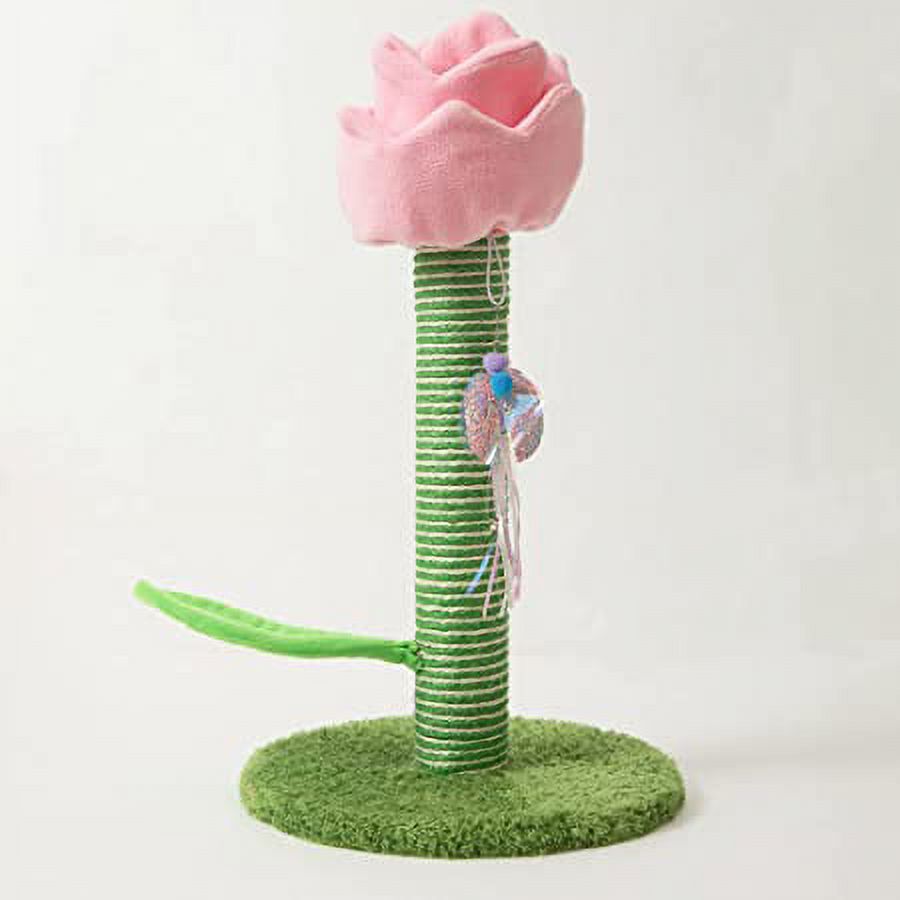 Pet Wonderland Cute Cat Scratching Post Pink Flower Cat Scratcher