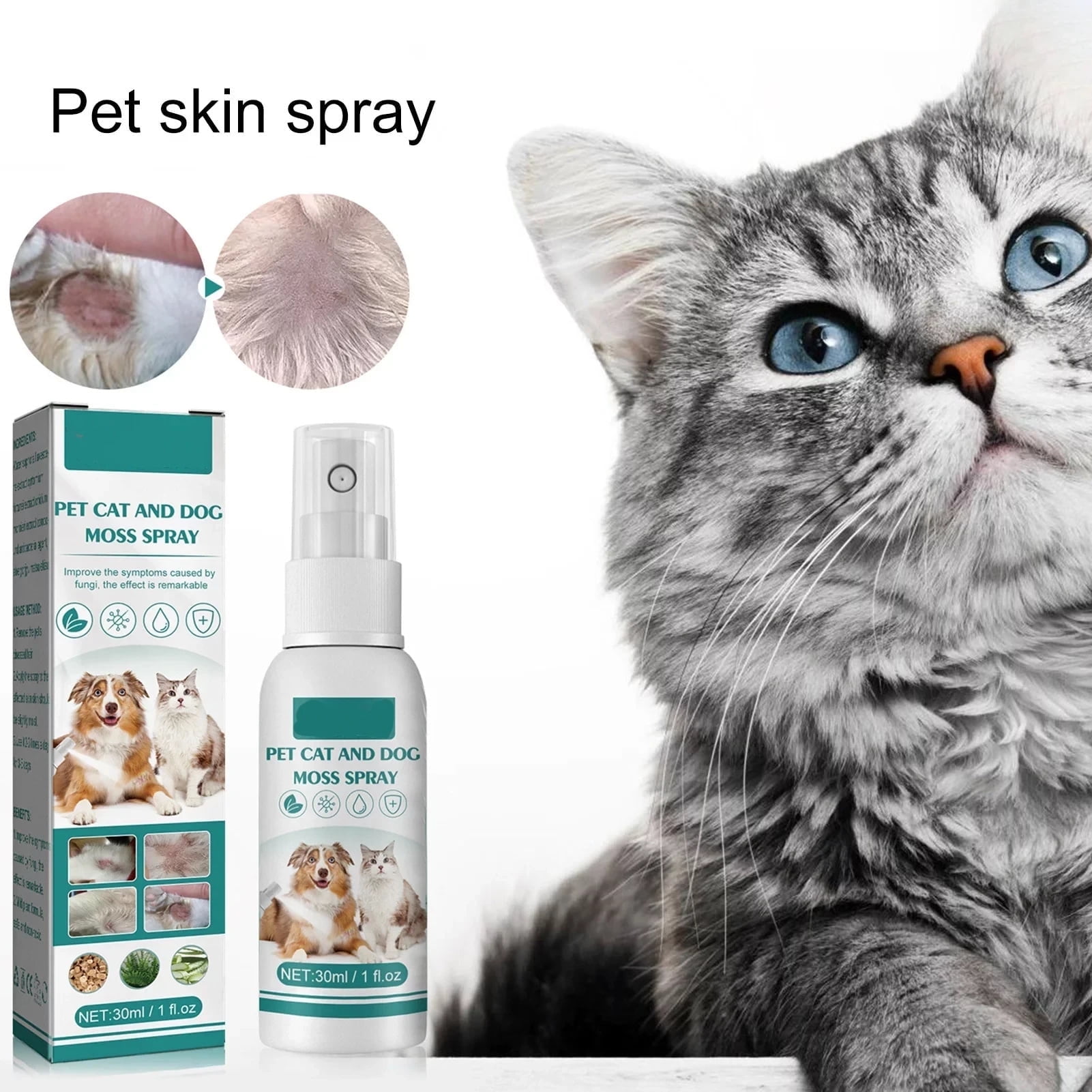 Pet Wound Spray,Pet Skin Rash Moss Scratching Trauma Wound Treatment