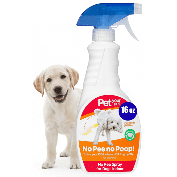 Pet Your Pet No Pee No Poop Dog Urinating Deterrent Spray, 16 fl oz  Non-Toxic, Safe for Indoor & Outdoor Use