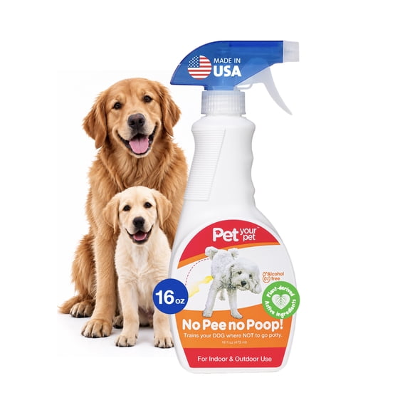 Pet Your Pet No Pee No Poop Dog Urinating Deterrent Spray, 16 fl oz – Non-Toxic, Safe for Indoor & Outdoor Use