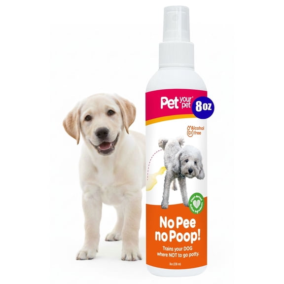 Pet Your Pet No Pee No Poop Dog Urinating Deterrent Spray, 8 fl oz – Non-Toxic, Safe for Indoor & Outdoor Use