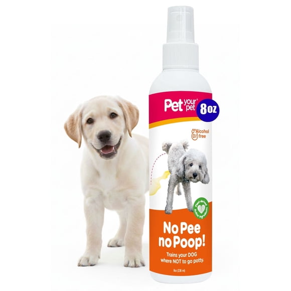 Pet Your Pet No Pee No Poop Dog Urinating Deterrent Spray, 8 fl oz Non-Toxic, Safe for Indoor & Outdoor Use