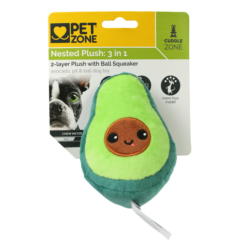 ZONESTA Dog Toys for Boredom and Stimulating,Avocado Dog Toys Squeaky Dog  Toys Plush Dog Toys for Aggressive Chewers Pet Toys for Large Dogs Medium