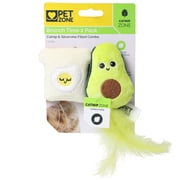 Pet Zone Brunch Time Plush Catnip Filled Cat Toys for Cats and Kittens, 2 Pack