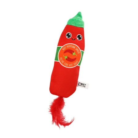 Pet Zone Fuzzy Flopper Kicker Hot Sauce Electronic Cat Toy.  Rechargeable.  USB Charging Cable Included.