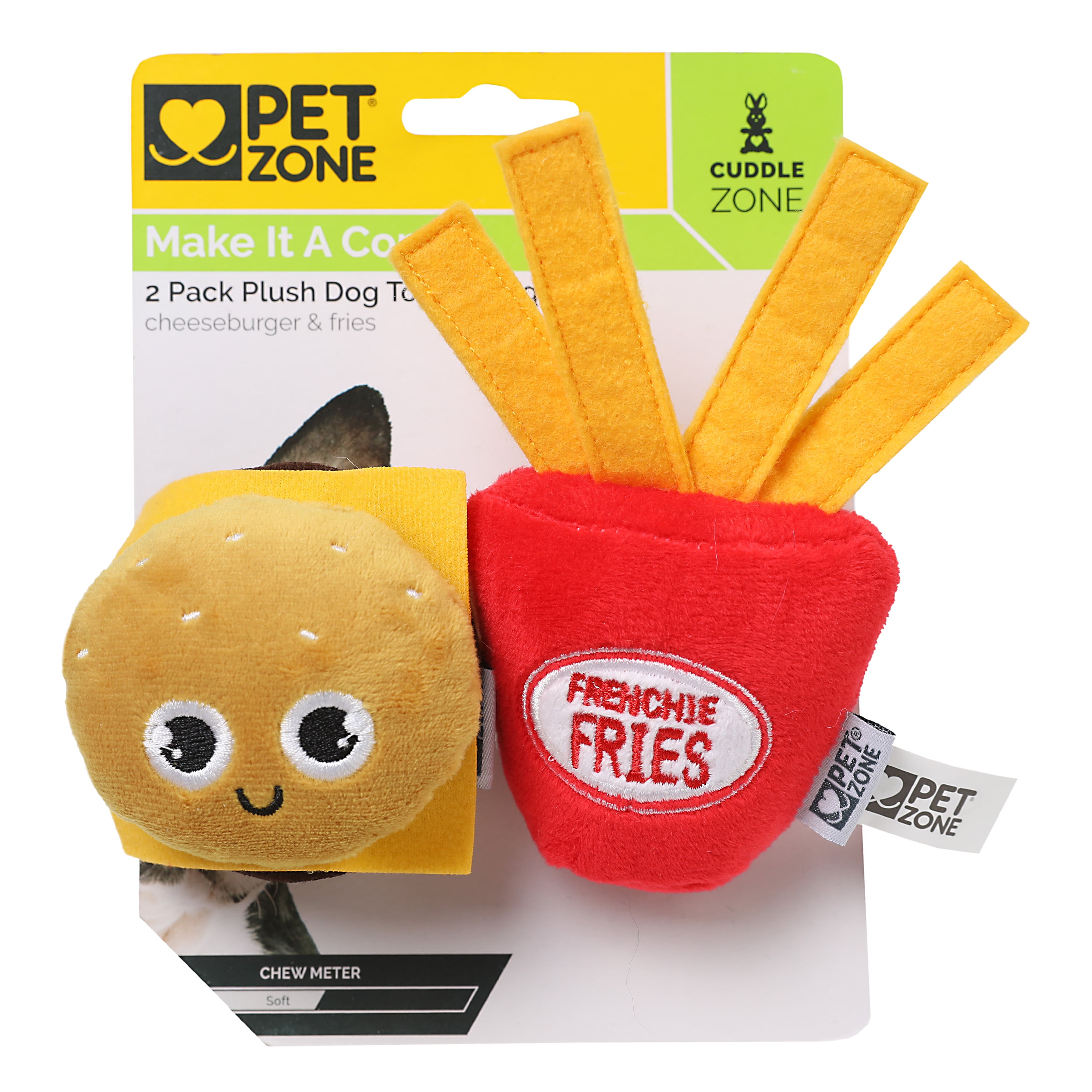 Tasty Food Plush Dog Toy 2-Piece Set