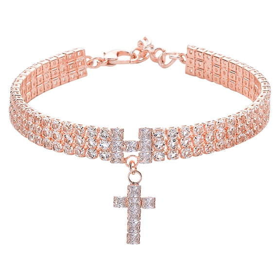 Pet accessories Prime Metal Cuban Link Dog Necklace for Medium and Large Dogs Chew-Proof Jewelry, S, Rose Gold