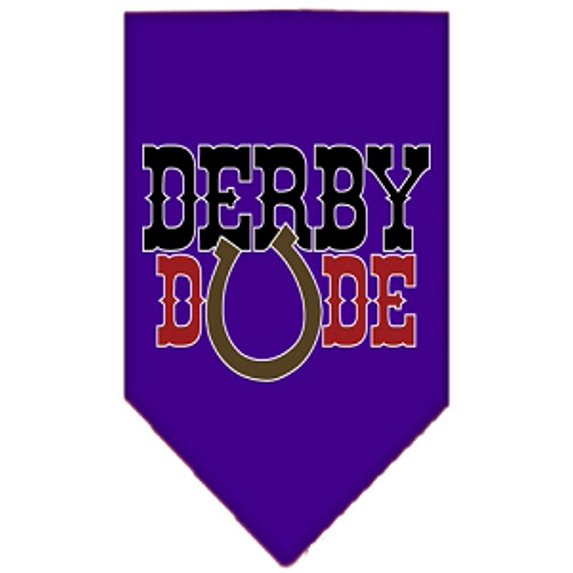 Pet and Dog Bandana Screen Printed, "Derby Dude"