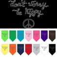 thumbnail image 1 of Pet and Dog Bandana Screen Printed, "Don't Worry, Be Hippy", 1 of 10