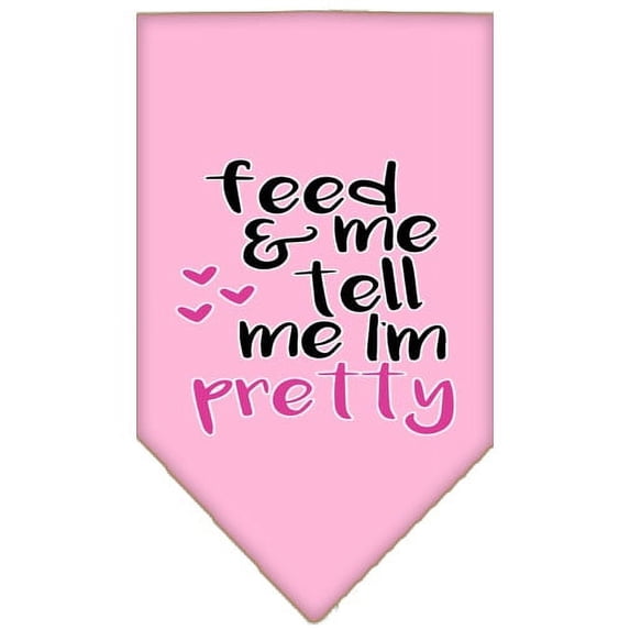 Pet and Dog Bandana Screen Printed, "Feed Me Tell Me I'm Pretty"