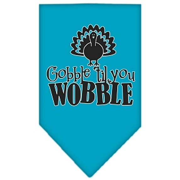 Pet and Dog Bandana Screen Printed, "Gobble Til You Wobble"