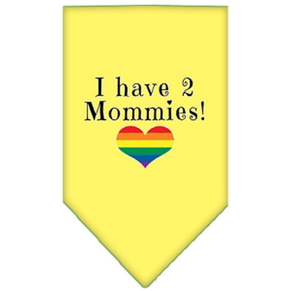 Pet and Dog Bandana Screen Printed, "I Have 2 Mommies"
