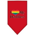 thumbnail image 1 of Pet and Dog Bandana Screen Printed, "I Heart My Daddies", 1 of 13