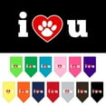 thumbnail image 1 of Pet and Dog Bandana Screen Printed, "I Love You", 1 of 10