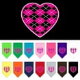 thumbnail image 1 of Pet and Dog Bandana Screen Printed, "Pink Argyle Heart", 1 of 10