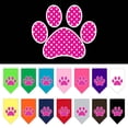 thumbnail image 1 of Pet and Dog Bandana Screen Printed, "Pink Swiss Dot Paw", 1 of 10