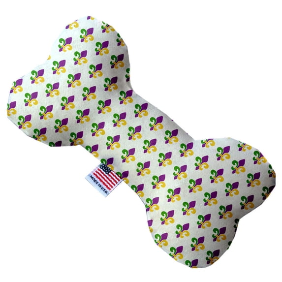 Pet and Dog Plush Heart or Bone Toy, "Mardi Gras Group"