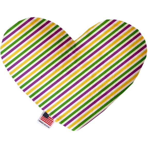 Pet and Dog Plush Heart or Bone Toy, "Mardi Gras Group"