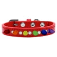 thumbnail image 1 of Pet and Dog Spike Collar, "Clear Crystals  Rainbow Spikes”, 1 of 9