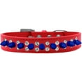 thumbnail image 1 of Pet and Dog Spike Collar, "Double Crystal  Blue Spikes", 1 of 5