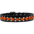 thumbnail image 1 of Pet and Dog Spike Collar, "Double Crystal  Orange Spikes", 1 of 4