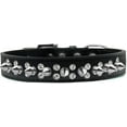 thumbnail image 1 of Pet and Dog Spike Collar, "Double Crystal  Silver Spikes", 1 of 8