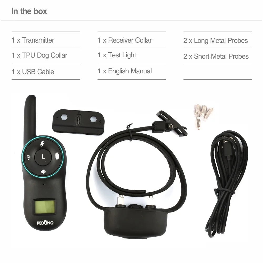 Pet barking stop waterproof charger electric shock collar dog trainer remote control 400 meter