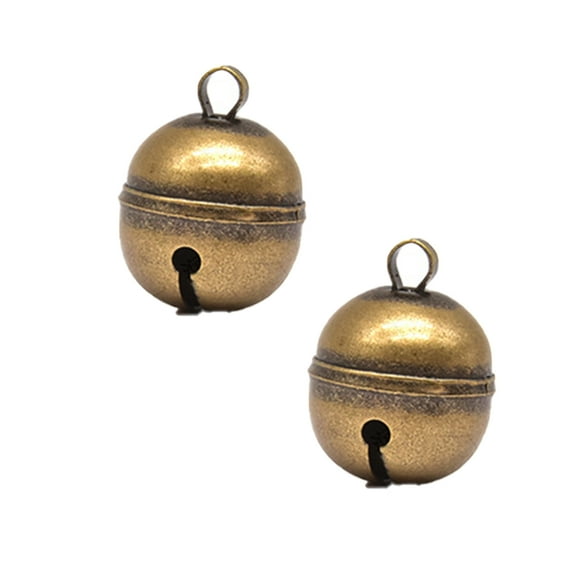 Pet bell for collar loud brass cat bell for collar with key ring retro bronze ding