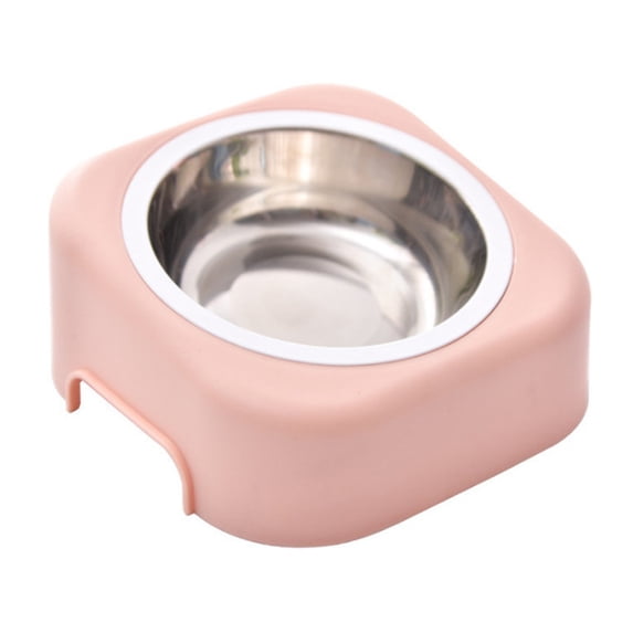 Pet bowl 15 degree inclined neck protection feeding basin anti-overturning separable pet food basin