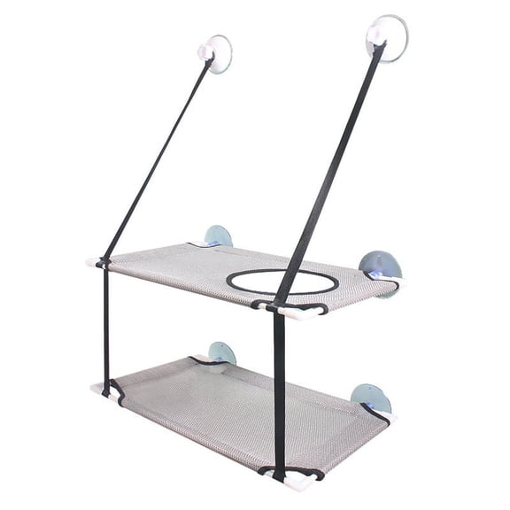Pet cat hammock suction cup cat climbing rack glass window sill tile double mesh cat nest bed